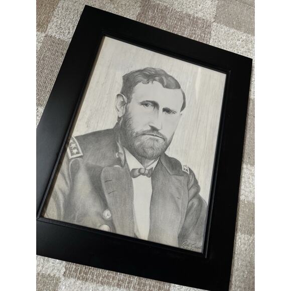 Hand Drawn Sketched Pencil Artist Image Portrait World War 2 Generals WW2 - Picture 6 of 16